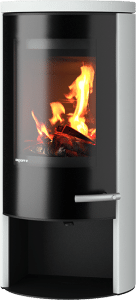 Kaminofen Aprica 2 Trend ThermoGuss bianco mit Edelstahlgriff von Drooff