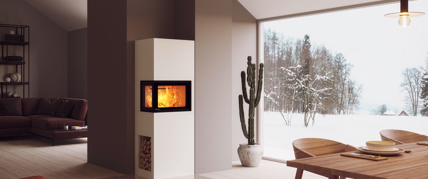Toller Schwedenofen Pisa Exclusive Nordpeis in weißer Optik