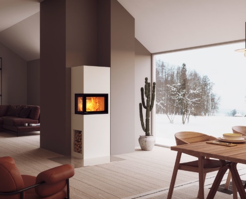 Toller Schwedenofen Pisa Exclusive Nordpeis in weißer Optik